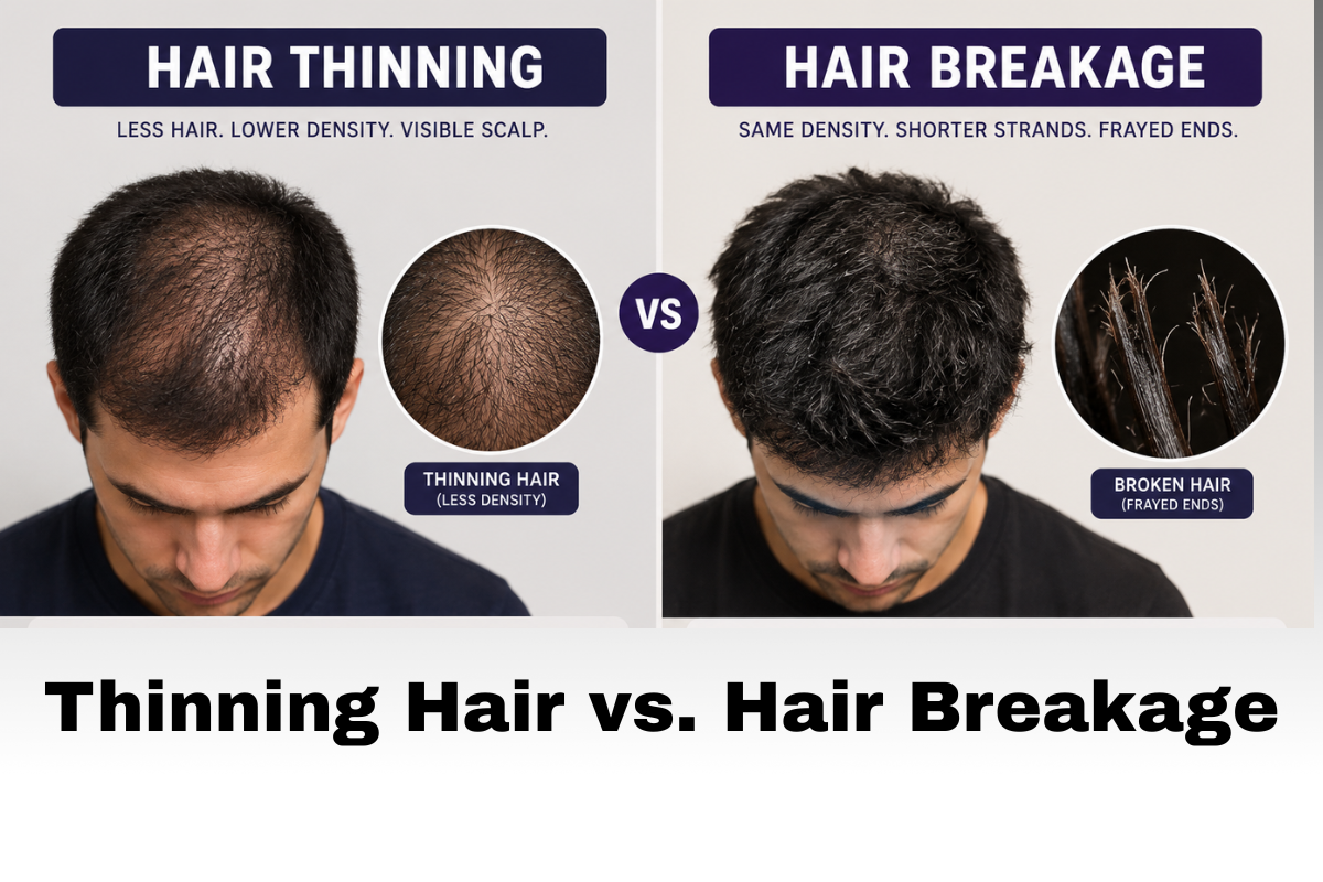 Thinning Hair vs. Hair Breakage